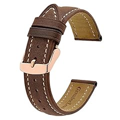 Brown with Beige Thread / Rose Gold Buckle
