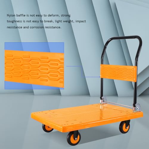 Carretilla plegable de aluminio resistente con ruedas y base reforzada miniatura 3