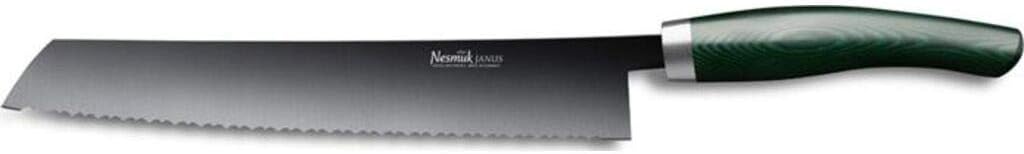 Nesmuk Janus Bread Knife 270 | Micarta Green