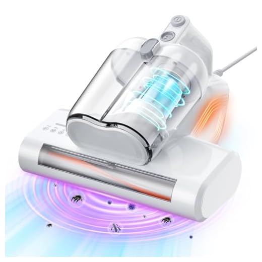 YUFAC Aspirapolvere per materassi con luce UV, 16Kpa Battimaterasso Aspirapolvere antiacaro, Aspiratore portatile per materassi da 600W con filtro HEPA, Aspiratore per letto, divano, tappeti (Bianco)