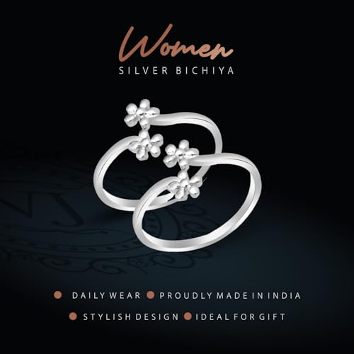 Image of 925 Sterling Silver Peacock Design Toe Ring for Women and Girls | Polish Adjustable Toe Bichiya | Adjustable