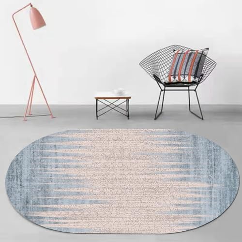 Tapis modernes de forme ovale au tissage robuste pour une chambre chic