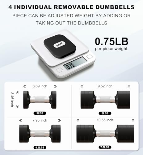 Image of 15LB 20LB 30LB 40LB 50LB Adjustable Dumbbell Set Free Weights Dumbbells Set for Women Men Hand Weights Sets Adjust Dumbbell Weight Sets for Home Gym Exercise Workout Strength Training Equipments