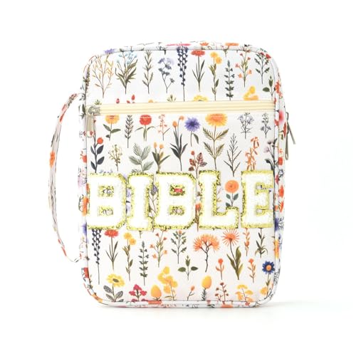 Biblia, Solución De Almacenamiento Expandible, 25x20.3x7.62 Cm, Estuche De Transporte Bíblico, Bolsa De Estudio De Escrituras, Diseño Floral Elegante, Para Adolescentes, Iglesia