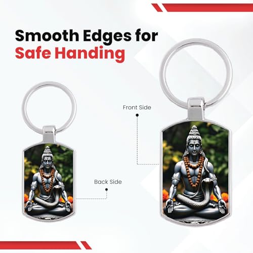 Image of Stylish Metal Keychains with Permanent Glossy Print - Inspirational Quotes & Spiritual Designs - Perfect Key chains for loved ones, Personal Use, Gifts & Return Gifts
