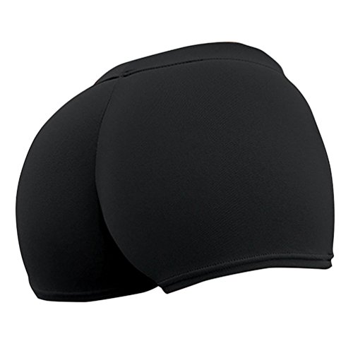 SportsWell Women Fitness Stretch Underwear Butt Lifter Boy Short Panties Shapewear Black L 11