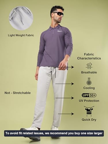 Image of TECHNOSPORT Mens Regular Fit Solid Woven Track Pant for Activewear, Regular Use and Quick Dry, (Non- Stretchable)