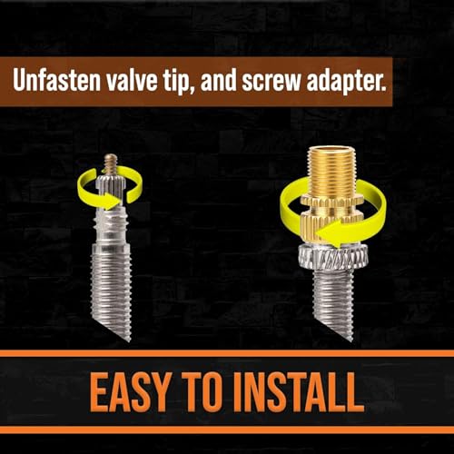 Image of Brass Presta Valve Adapter, Convert Presta to Schrader Adaptor, Inflate Tire Using Standard Pump or Air Compressor for All Types of Bikes, e-Bikes, e-Scooters, Motocycle and Cars 1pcs
