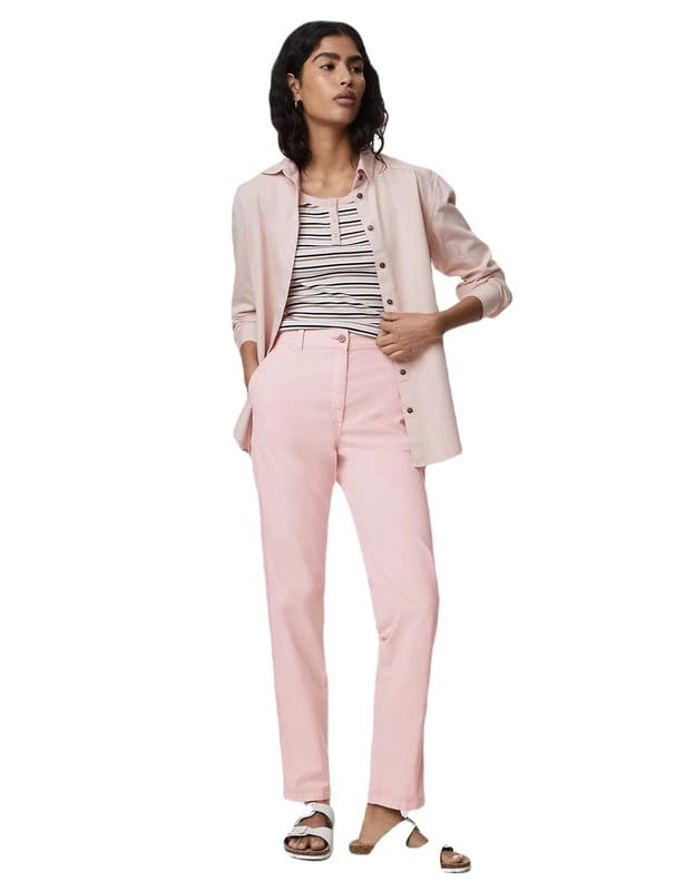 Image of Marks & Spencer Cotton Rich Tea Dyed Slim Fit Chinos