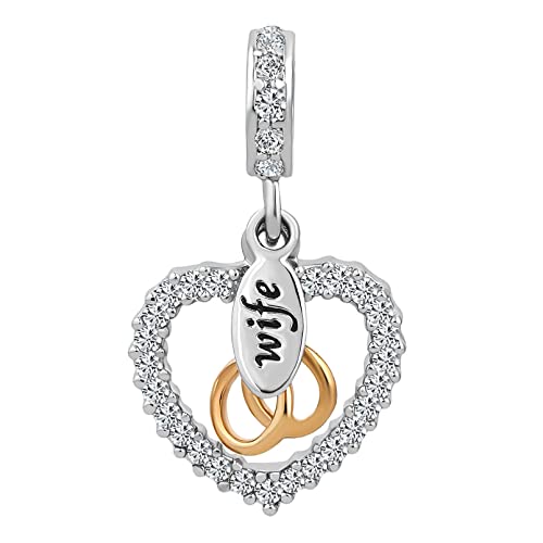 Abalorio de corazón compatible con pulseras Pandora para mujer 2