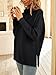 LILLUSORY Women's Mock Turtleneck Sweaters Oversized Long Sleeve Casual Knit Pullover 2026 Tunic Tops Wear with Leggings Black L