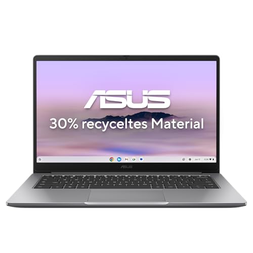 ASUS Ordenador portátil Chromebook CX14 CX1405CTA | 14' FHD 16:9 IPS pantalla | Intel Core 3-N355 | 8 GB RAM | 128 GB eMMC | Intel UHD | ChromeOS | QWERTZ | Misty Grey