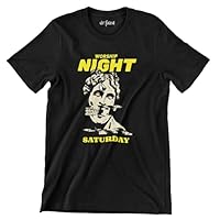 dr faust Worship Night Saturday Printed Unisex Plus Size t-Shirt for Men & Women Tattoo & Skating Inspired Streetwear Clothing Hip hop Apparel (White, X-Large)