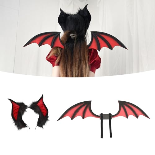 Chapeau de déguisement chauve-souris avec cerceau peluche pour fête - 2