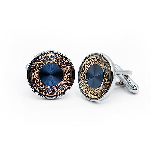 Ruyosn - Boutons de manchette pour homme pour chemise pour mariage et fête d'affaires - M - Acier inoxydable - Sans pierre