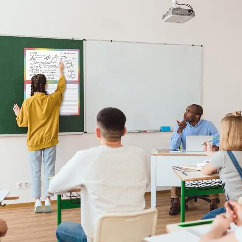 TecUnite 4pcs Jumbo Magnetic Draw & Write Paper 21.5" x 18" Dry Erase Handwriting Lined Paper Magnetic Lined Sheet for School, Office, Kitchen Fridge, Kids Drawing(Colorful) - Image 6