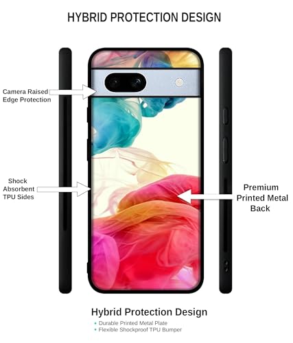 Image of Colored Smoke Design Premium 2D Printed Metal Back Case Cover for Google Pixel 7A 5G