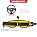 KAYCENTOP Universal Steering Wheel Lock Anti-Theft Car Devices Half Cover, Security Wheel Locks for Car, Adjustable Car Wheel Lock Fit Most Vehicle, Great Deterrent Yellow