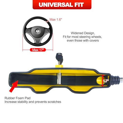 KAYCENTOP Half-Cover Steering Wheel Lock
