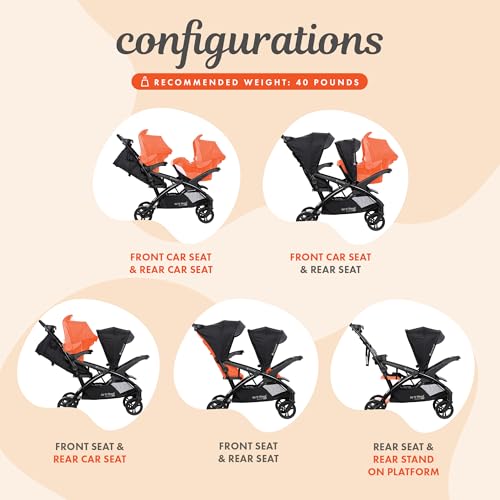 Baby Trend Compact Double Stroller & Car Seat