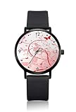 Combinaison et Lignes victoriennes - Montre Bracelet Ultra Fine pour Femme - Montre analogique Ultra Fine - Mouvement à Quartz Japonais