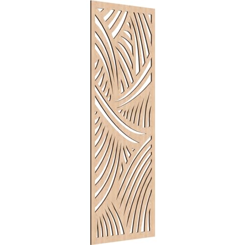 Image of 31 3 /8 inchW x 79 3 /8 inchH x 3 /8 inchT Chester Decorative Fretwork Wood Wall Panels, Red Oak