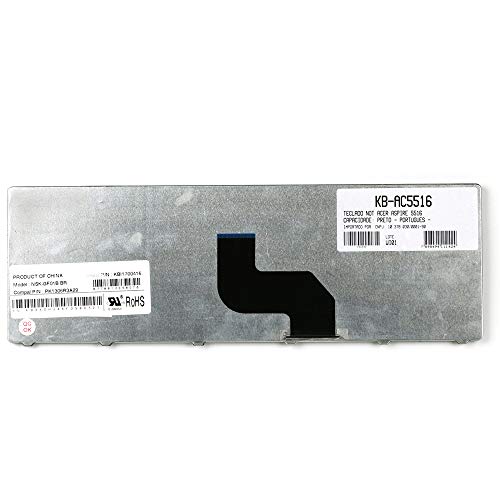 Teclado para Notebook eMachines E725 - Portugues BR, preto