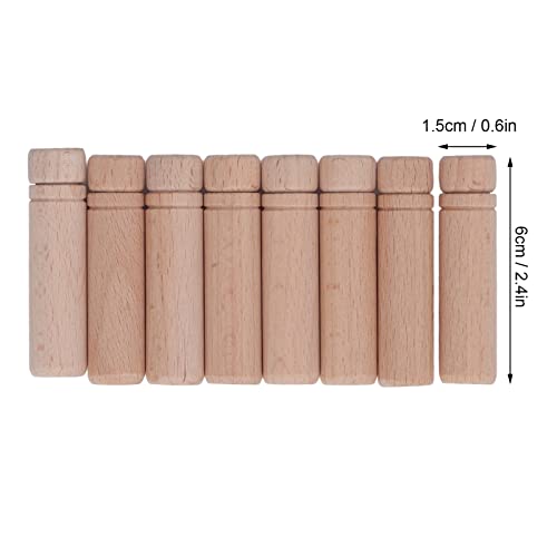 Image of Wooden Needle Case Hand Sewing Needle Embroidery Needle Kits Classification Tube Storage 3 Stickers Holder Storage Tube Holders 8Pcs Needle Barrel Solidly Wood Sewing Machine