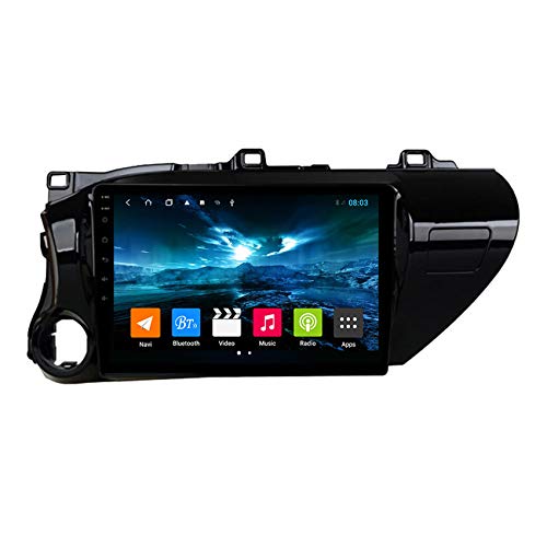 Autoradio GPS 10.1 Zoll Auto Stereo GPS Navigator für Toyota Hilux 2016-2018, Multimedia Player, Android 8.0 Unterstützt WiFi Bluetooth