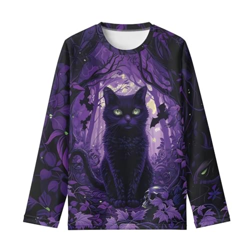 Image of Girls Long Sleeve Shirts Casual Crewneck Soft T-shirts for Girls 3-16 Years Old
