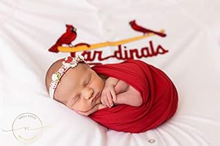 AMOS and SAWYER Solid Fabric Wrap/Layer, Newborn Baby Layer Photography Prop (Red)