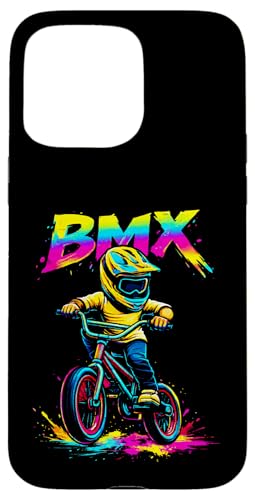 BMX �J���t�� ���g�� 80�N�� �O���t�B�e�B �T�C�N�����O �o�C�J�[ �L�b�Y ���[�V���O �X�}�z�P�[�X iPhone 15 Pro Max �p