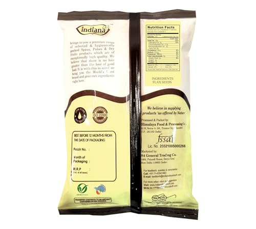 Image of Indiana Cold Milled Flax Seeds Powder |Roasted Flax Seeds Powder for Eating Weight Loss Hair Growth, Diet Snack food (800gm)