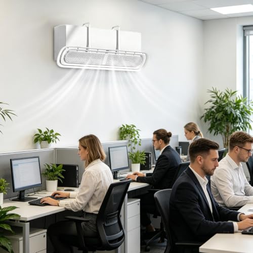 Deflector de ventilación para aire acondicionado y cortavientos de pared para dormitorio 2
