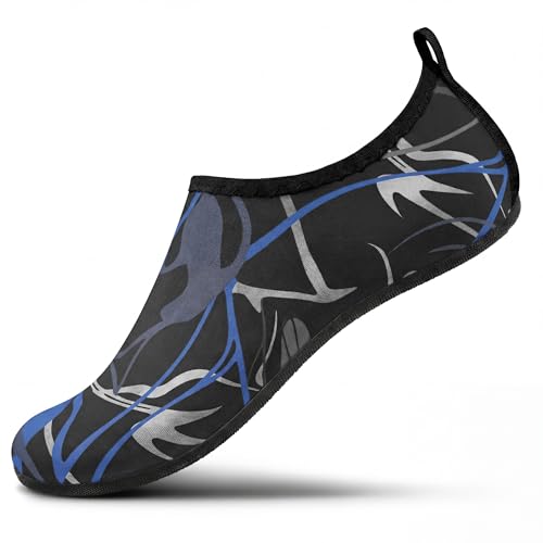 Image of SEEKWAY Water Shoes Women Men Adult Quick-Dry Aqua Socks Barefoot Non Slip for Beach Swim River Pool Lake surf Black SK002(U)