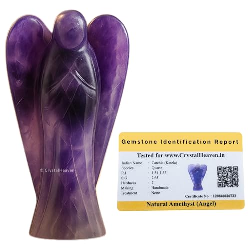 Image of Amethyst Crystal Angel Pocket Figurines Idol