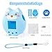 Silicone Case for Tamagotchi Paradise Accessories - 2Pcs Screen Protector with Soft Stand Up Cover Carrying Lanyard and Knob Cover for Tamagotchi Paradise Sleeve Toy (Blue)