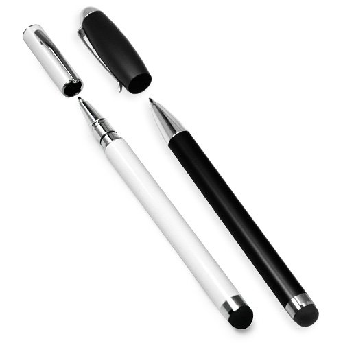 BoxWave Stylus Pen Compatible with iPad (1st Gen 2010) (Stylus Pen by BoxWave) - Capacitive Styra, Capacitive Stylus with Rollerball Pen - Magnet Silver