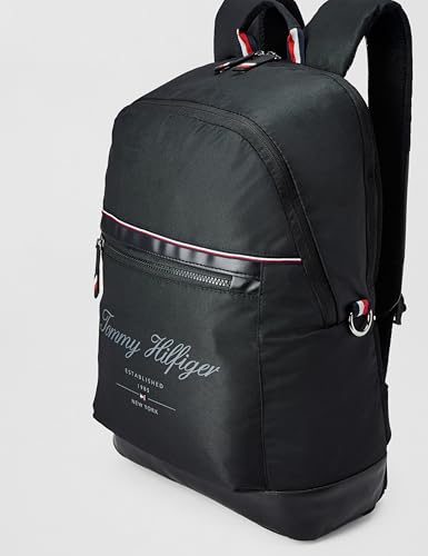 Image of Tommy Hilfiger Laptop Backpack Copter | Backpack for School, College and work | Water-Resistant | Fits 14-inch Laptop | Trolley Holder & 1-Year Warranty | 20L Capacity