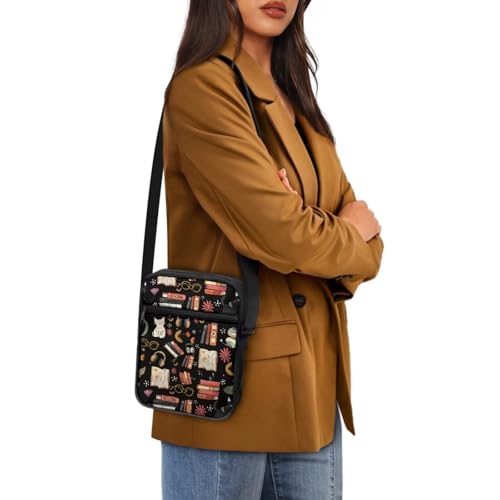 Unisex Messenger Bag for Men Women Crossbody Sling Bag Polyester Cross Body Bags with Zipper Pocket4