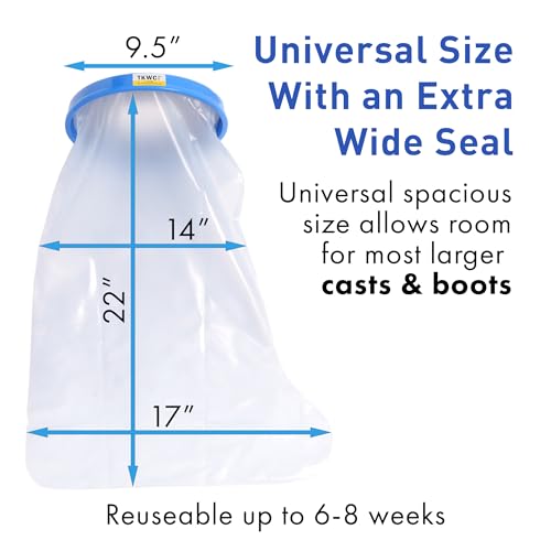 Image of Water Proof Wide Leg Cast Cover - Extra Large for Shower by TKWC Inc - #5739 - Watertight Foot Protector
