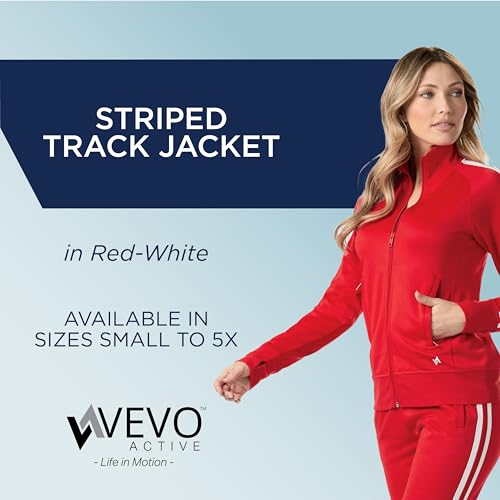 Vevo Active Women's Track Jacket with Side Stripe and Pockets2