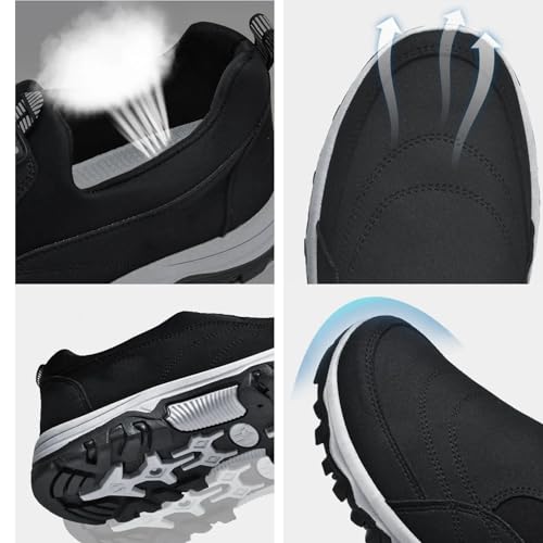 Men's Comfortable Breathable Orthopedic Leather Walking Hiking Shoes,Enjerr Orthopedic Shoes Men,Men's Slip-on Orthopedi c Non-Slip Walking Loafers for Elderly3