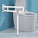 Toilet Grab Bar,Foldable Drop Down Toilet Rails,Seat Support Aid Assist Rail, Safety Grab Bar Foldable Stainless Non Slip Toilet Bar for Elderly Pregnant Women Disabled