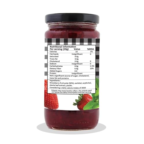Image of Vistevia Sugar Free Mixed Fruit Jam & Strawberry Jam, Diabetic and Keto Friendly - Sweetened Naturally with Stevia, More Than 60% Fruit Content - Tastes Delicious - Pack of 2 (400 * 2 GM)