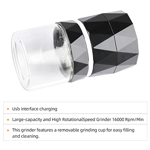 mewmewcat Moedor doméstico portátil mini elétrico de fumaça 200 W alta potência 400 mAh 16.000 rpm v