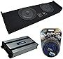 Kicker CVT12 Compatible with Ford F-150 Super Crew Truck 2009-2015 Bundled with HA-A800.1 Amplifier and Dual 12' Custom Sub Box Enclosure
