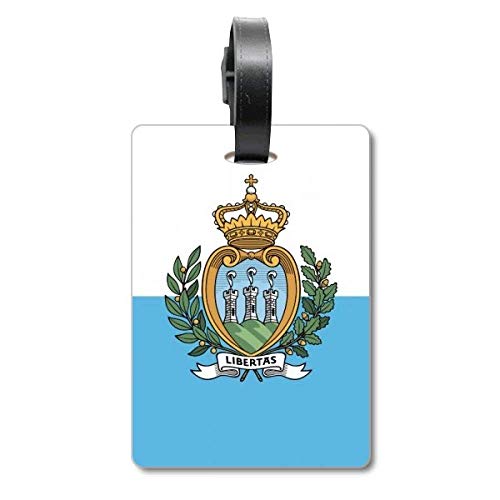 Étiquette valise San Marino haut de gamme : porte-adresse drapeau national