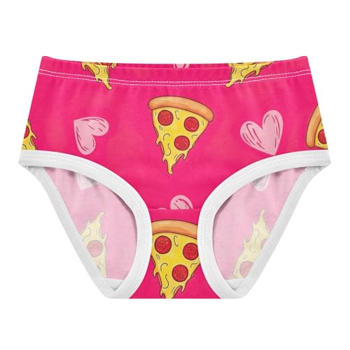 Girls Underwear Toddler 2t Cotton Panties Little Girl Florals Briefs Kids Undies Cartoon Pizza Slices Hearts Pink
