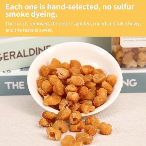 DOZO Longan Dried Longan Thailand 14.1oz/400g Natural Longan Dried Fruit Pure Dry Longan Fruit Longan Tea Longan Seedless No Add Snacks＆Cooking 泰国龍眼乾 桂圆肉